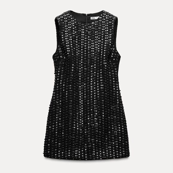 NWT ZARA SEQUIN MINI DRESSβZW COLLECTION Limited Edition - Picture 9 of 17